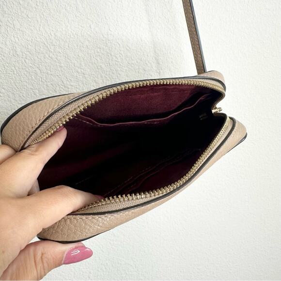 Coach Taupe Leather Crossbody Bag - Picture 4 of 7